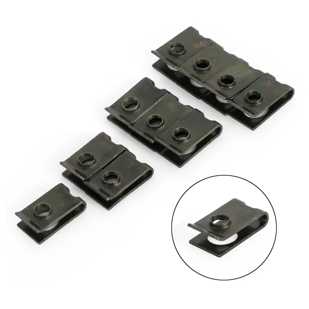 10/20/50PCS Pequeño M5 5mm Clips de resorte de carenado de motocicleta Tuercas de aguja de velocidad Clip U Tuerca genérica