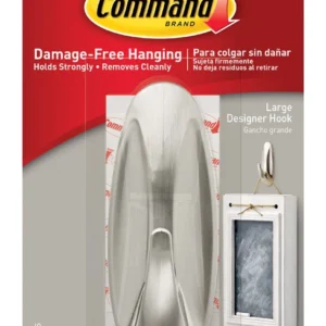Gancho metálico grande Command de 3M, 10,5 cm de largo, paquete de 1 - Oferta de la semana