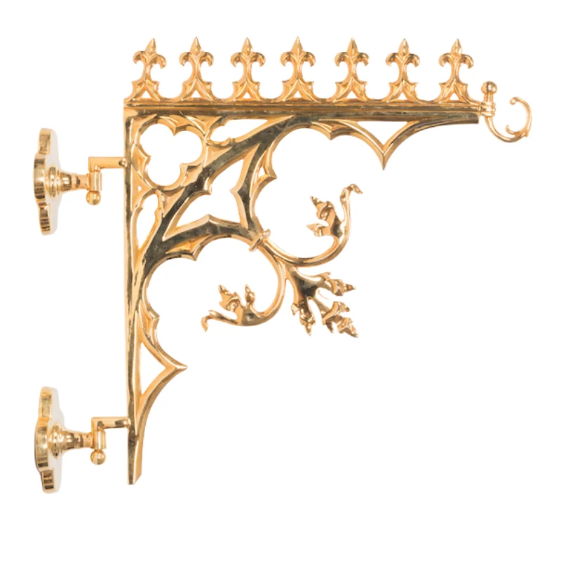 Soporte grande para lámpara de santuario tradicional chapado en oro Adrian Hamers Inc.