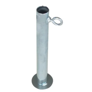 Conector plano de acero al carbono galvanizado FCW de 10 pulgadas de largo y 3/4 pulg. redondo x 3/4 pulg. de diámetro (AH...
