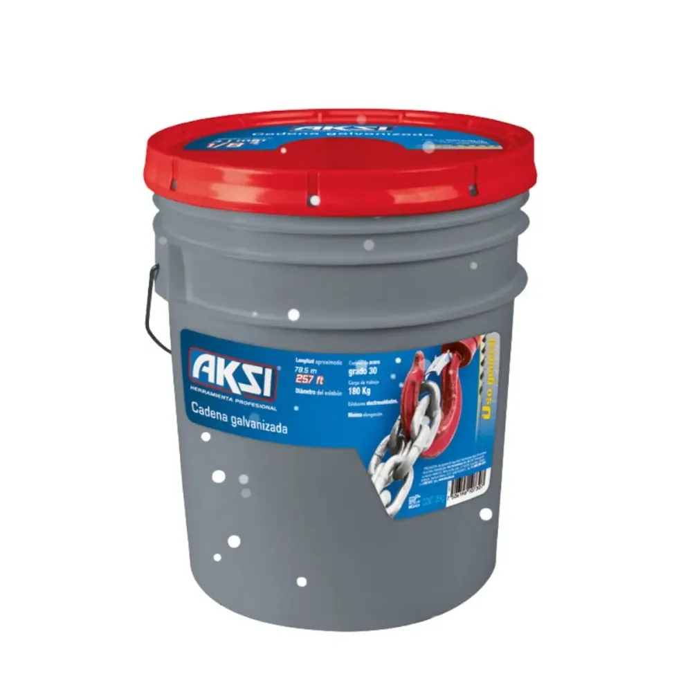 Cadena galvanizada 5/16" cubeta de 25 kg Aksi