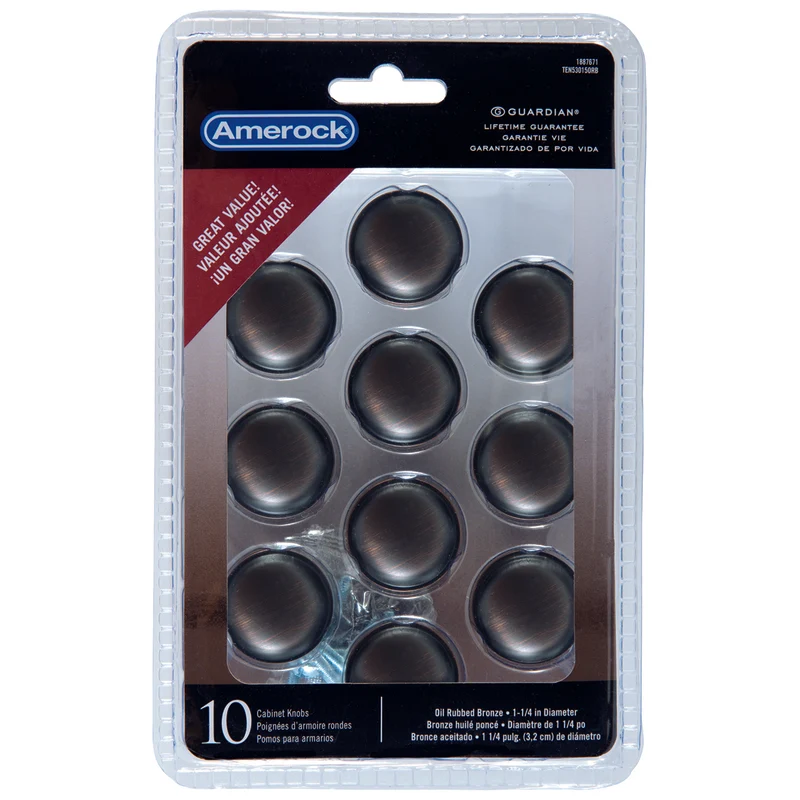PERILLA REDONDA ORB DE 1-1/4", PAQUETE DE 10 Amerock
