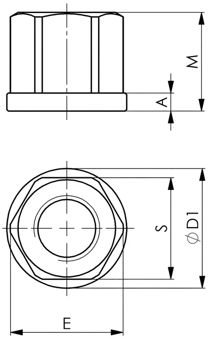 AMF Tuerca hexagonal DIN 6331 M12 Ancho entre planos 18 mm ( 4000603344 )