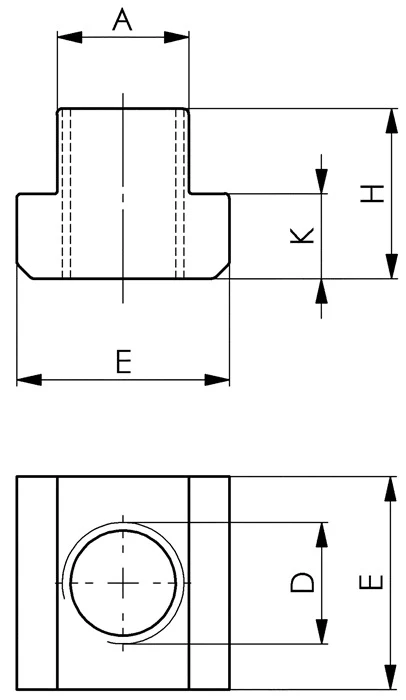 Tuerca AMF para ranura en T DIN 508 Ranura en T 28 mm M24 ( 4000833213 )