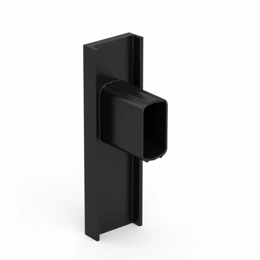 Paquete de 4 tapas de extremo para riel de información negro - Accesorio para riel de imagen Artiteq