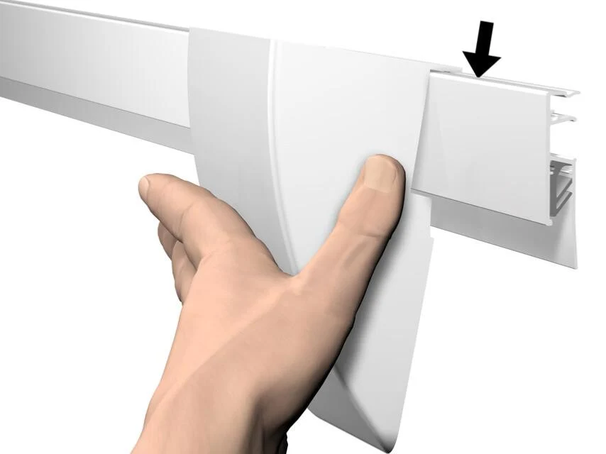 Portalápices con clip para Info Rail blanco - Clip de almacenamiento - Artiteq
