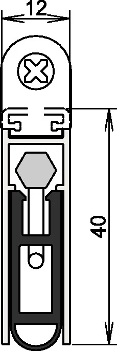 Junta de puerta ATHMER Kältefeind Allround(R) 1-1075 1 cara longitud 708 mm ( 3327023191 )