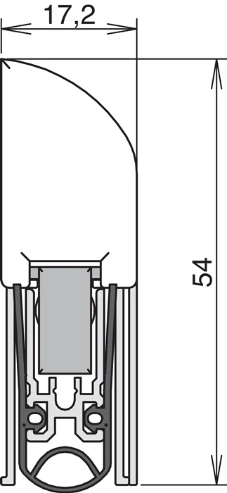 Junta de puerta ATHMER Ex L-15 FS C-0 1 cara Longitud 805 mm Anchura 17,2 mm ( 3327023113 )
