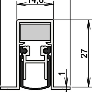 Retén para puerta ATHMER Schall-Ex(R) DUO L-15/28 OS 1-404 2 caras Longitud 1083 mm ( 3327023038 )