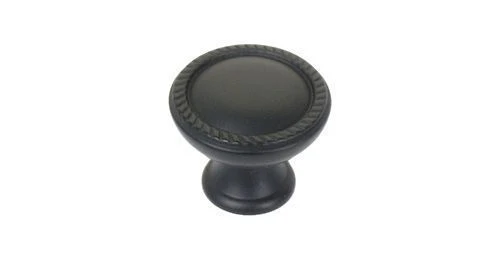 Tirador de Gaveta o Puerta de Bronce Solido de 1" Black - AVANTE HARDWARE