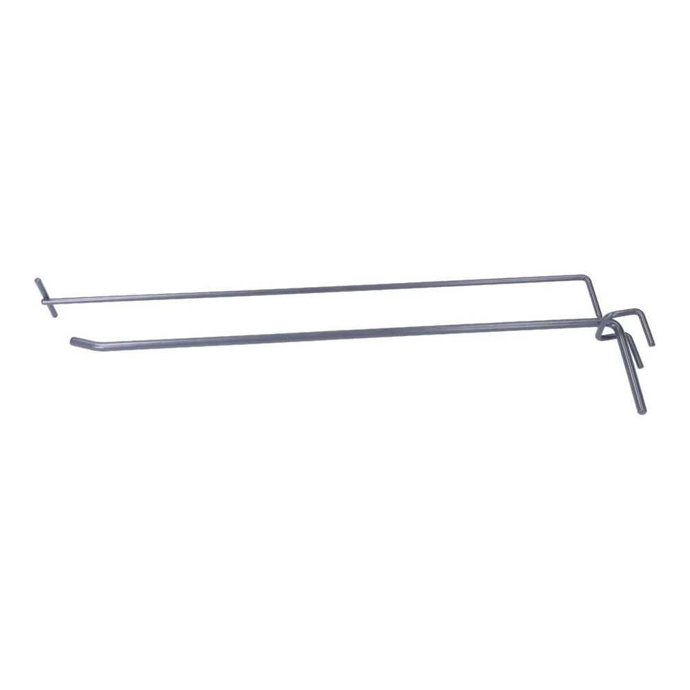 GANCHO SIMPLE DE HORQUILLA, CON ETIQUETERO, PARA PANEL REJILLA, Ø3 x 350 mm BASICS