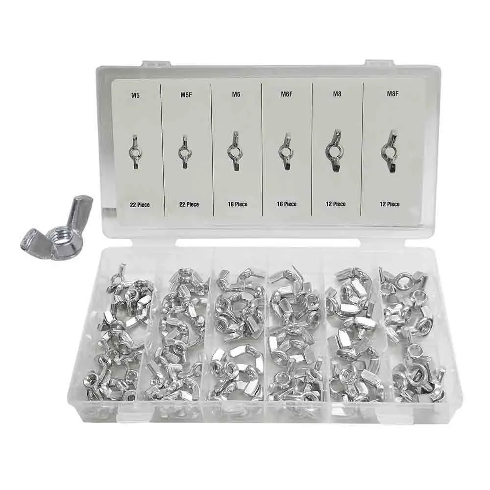 KIT DE 100 TUERCAS MARIPOSA TAMAÑOS VARIOS BENSON