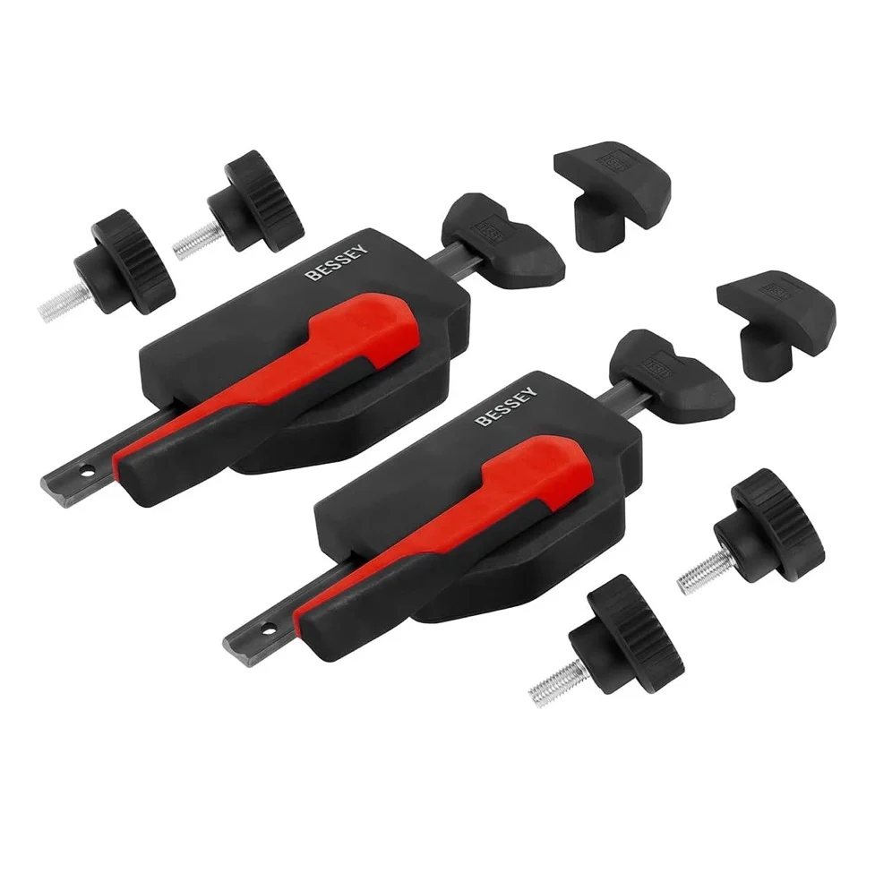 Bessey WNS-SET-MFT Pinza horizontal abatible para mesas multifuncionales Fuerza de sujeción con diámetro de orificio de 20...