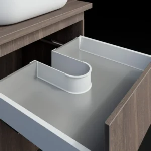 Accesorio plástico en u blanco 257mm bajo fregadero Bonuit