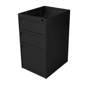 Archivador metálico sin tapa 2 x 1 - medidas: 700x380x470 mm - negro Bonuit
