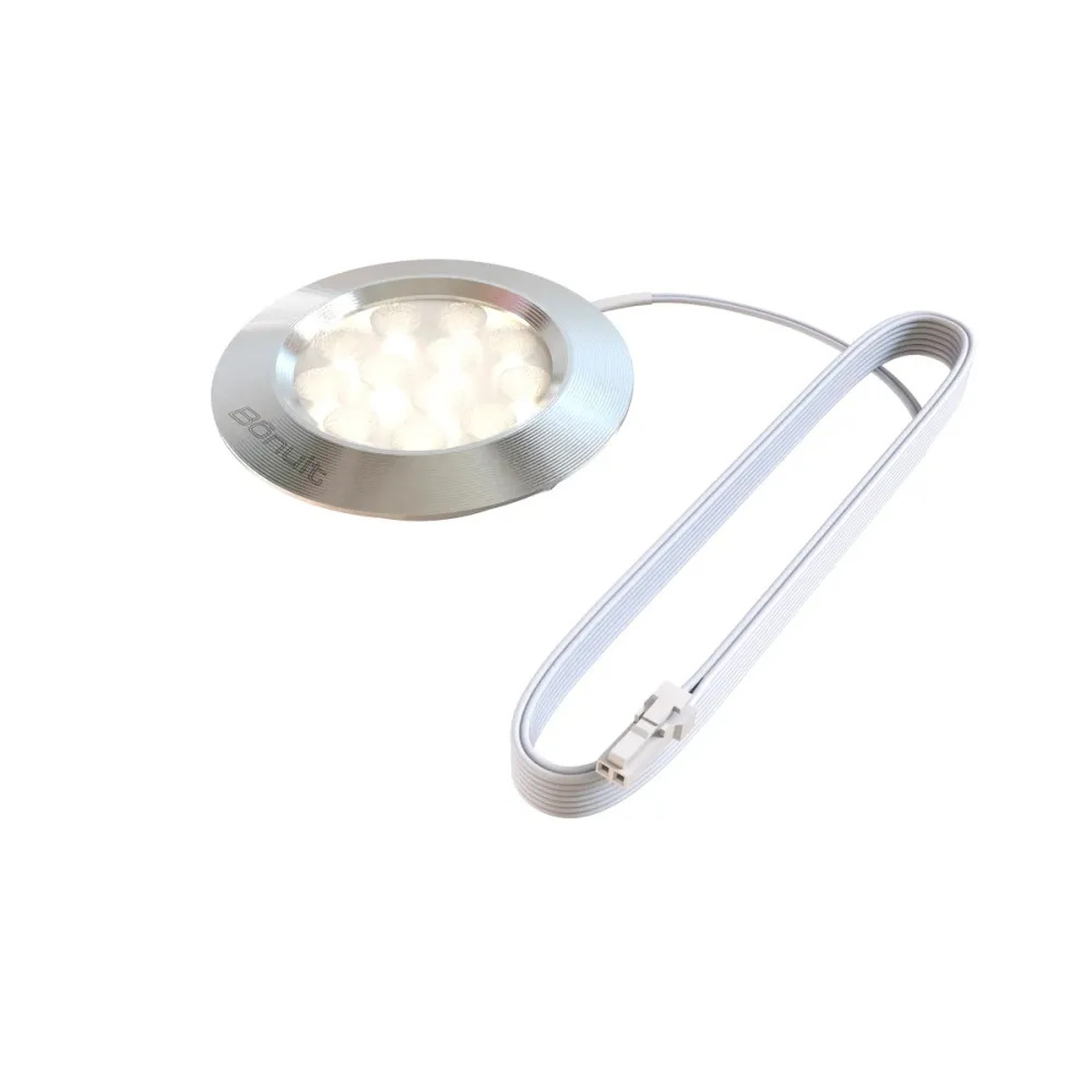 Bala led de incrustar aluminio negro o anodizado, con luz integrada neutra o cálida Gris Bonuit