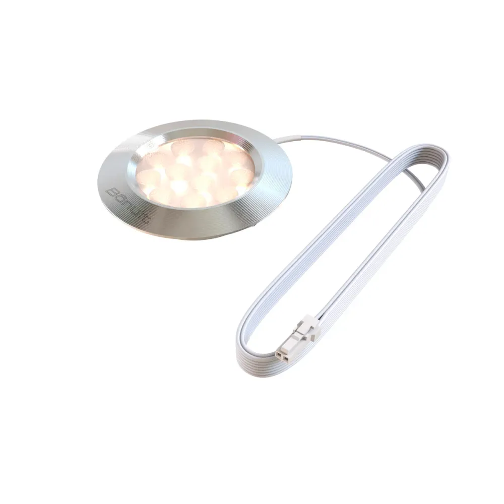 Bala led de incrustar aluminio negro o anodizado, con luz integrada neutra o cálida Gris Bonuit