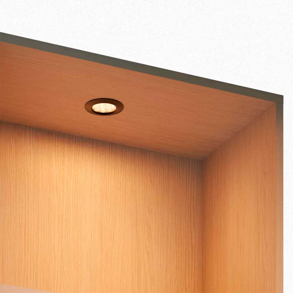 Bala led de incrustar aluminio negro o anodizado, con luz integrada neutra o cálida Negro Bonuit