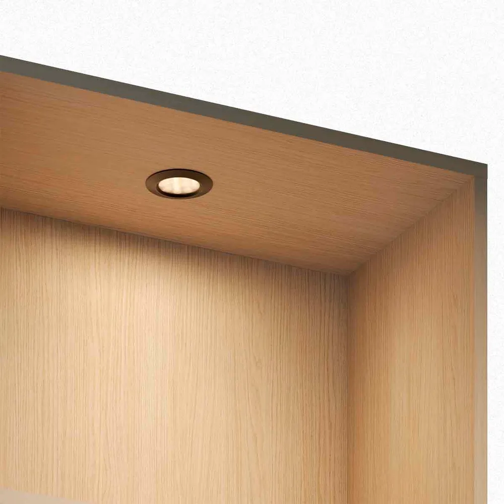 Bala led de incrustar aluminio negro o anodizado, con luz integrada neutra o cálida Negro Bonuit
