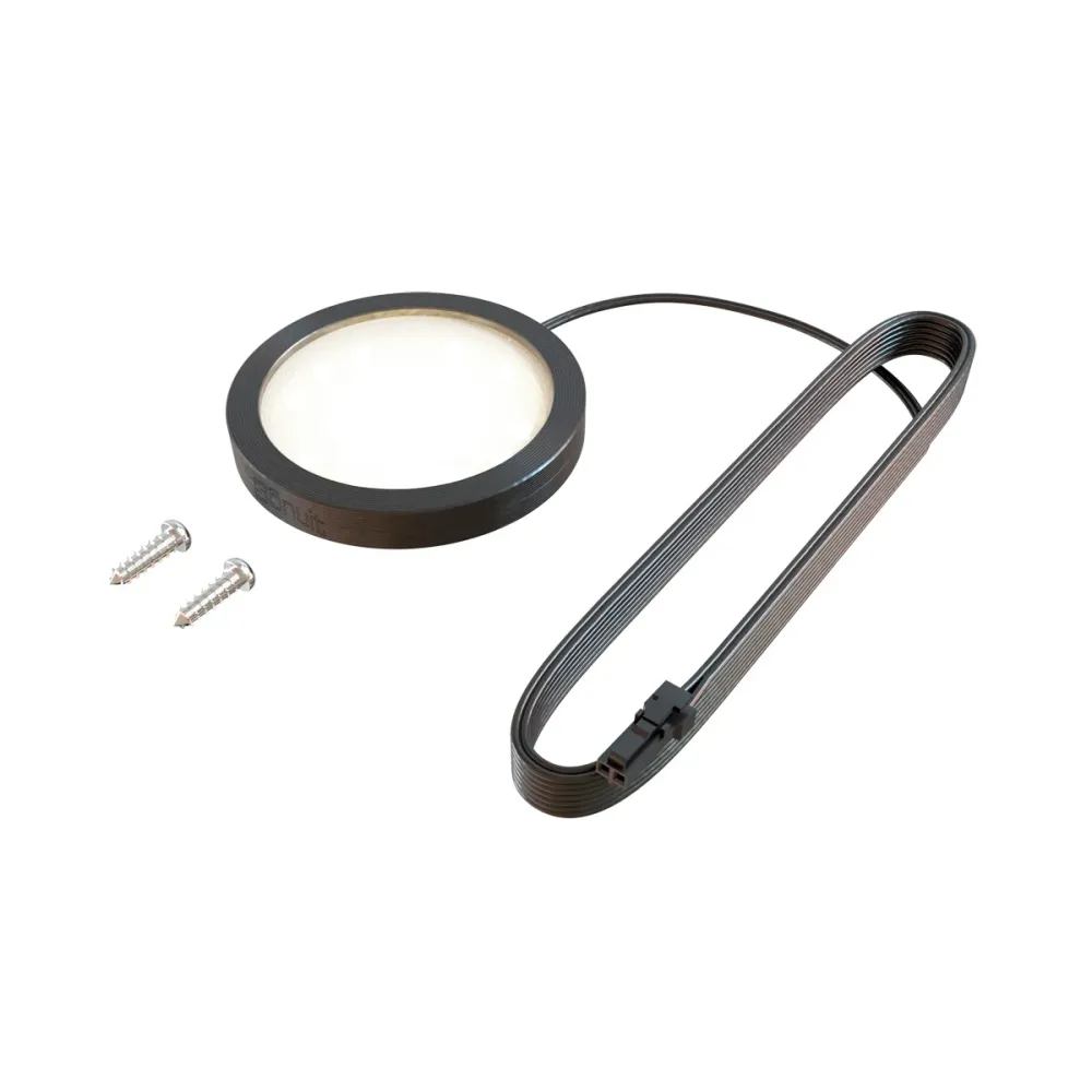 Bala led de sobreponer aluminio negro o anodizado con luz integrada neutra o cálida Negro Bonuit