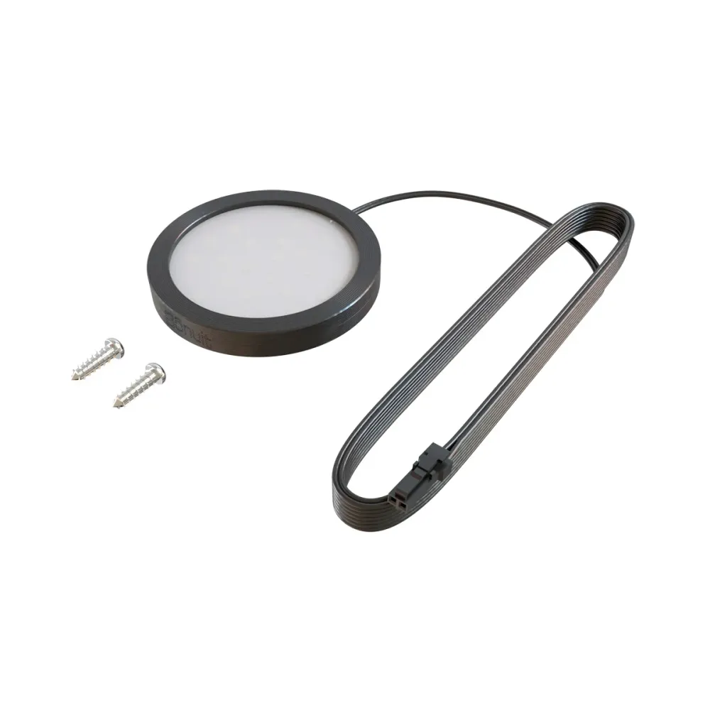 Bala led de sobreponer aluminio negro o anodizado con luz integrada neutra o cálida Negro Bonuit