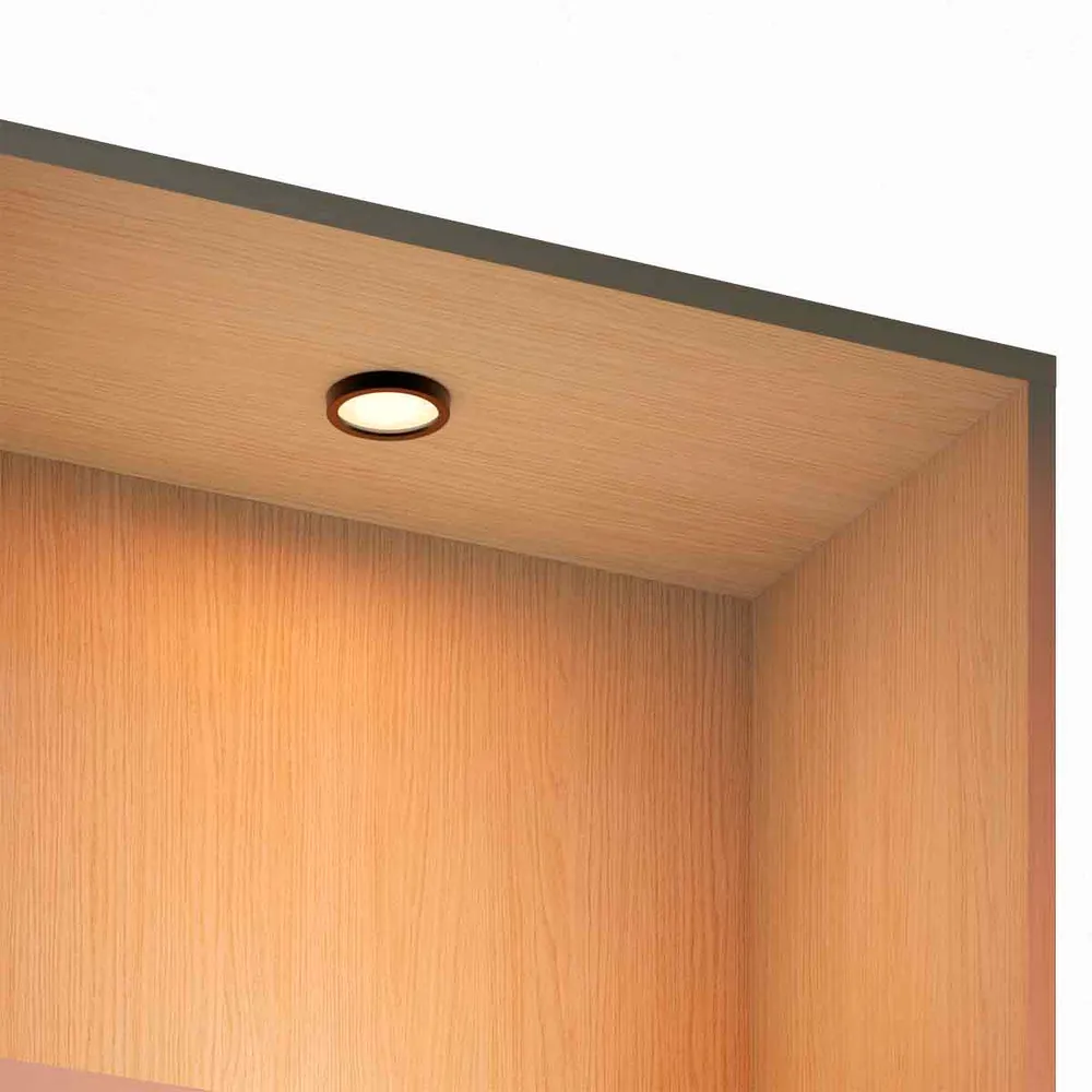 Bala led de sobreponer aluminio negro o anodizado con luz integrada neutra o cálida Negro Bonuit