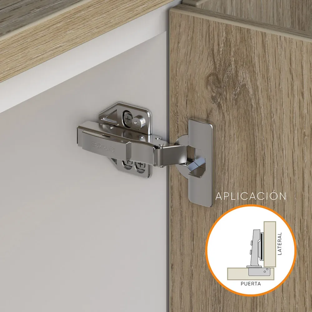 Bisagra de cazoleta para mueble high quality cierre lento clip-on de fácil montaje en acero 201 Bonuit
