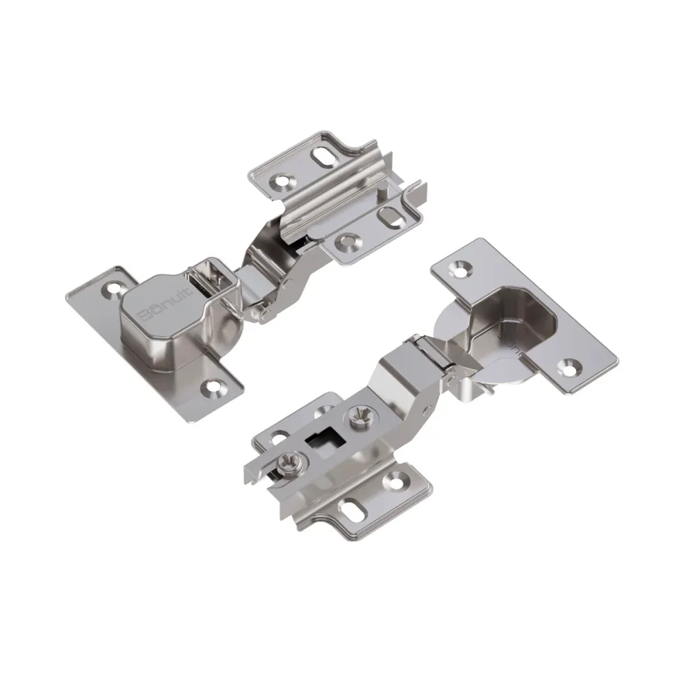 Bisagra de cazoleta para mueble slide on de 110° Niquelado Bonuit