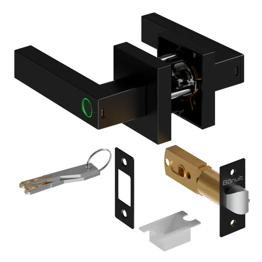 Cerradura digital inteligente palanca para entrada principal con 3 tipos de apertura Bonuit