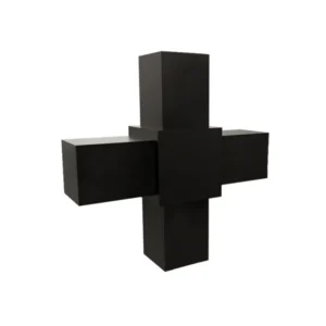 Conector cubo modular en cruz negro Bonuit