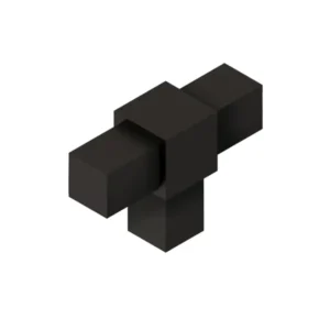 Conector cubo modular en t negro Bonuit