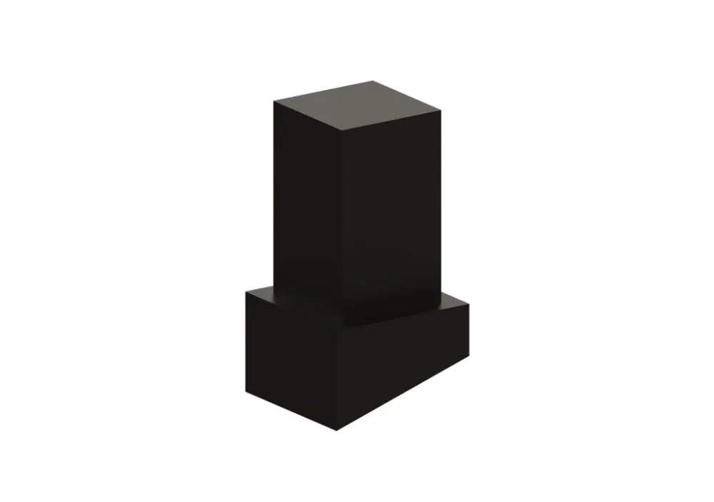 Conector cubo modular pata inclinada negro Bonuit