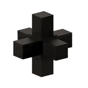 Conector cubo modular 6 vias negro Bonuit
