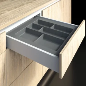 Cubiertero organizador plástico gris serie A2 440X480X50 mm Bonuit