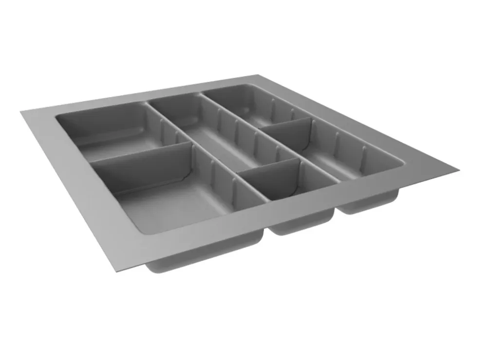 Cubiertero organizador plástico gris serie A2 440X480X50 mm Bonuit