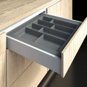 Cubiertero organizador plástico gris serie A2 530X480X50 mm Bonuit