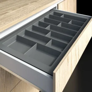 Cubiertero organizador plástico gris serie A2 830X480X50 mm Bonuit