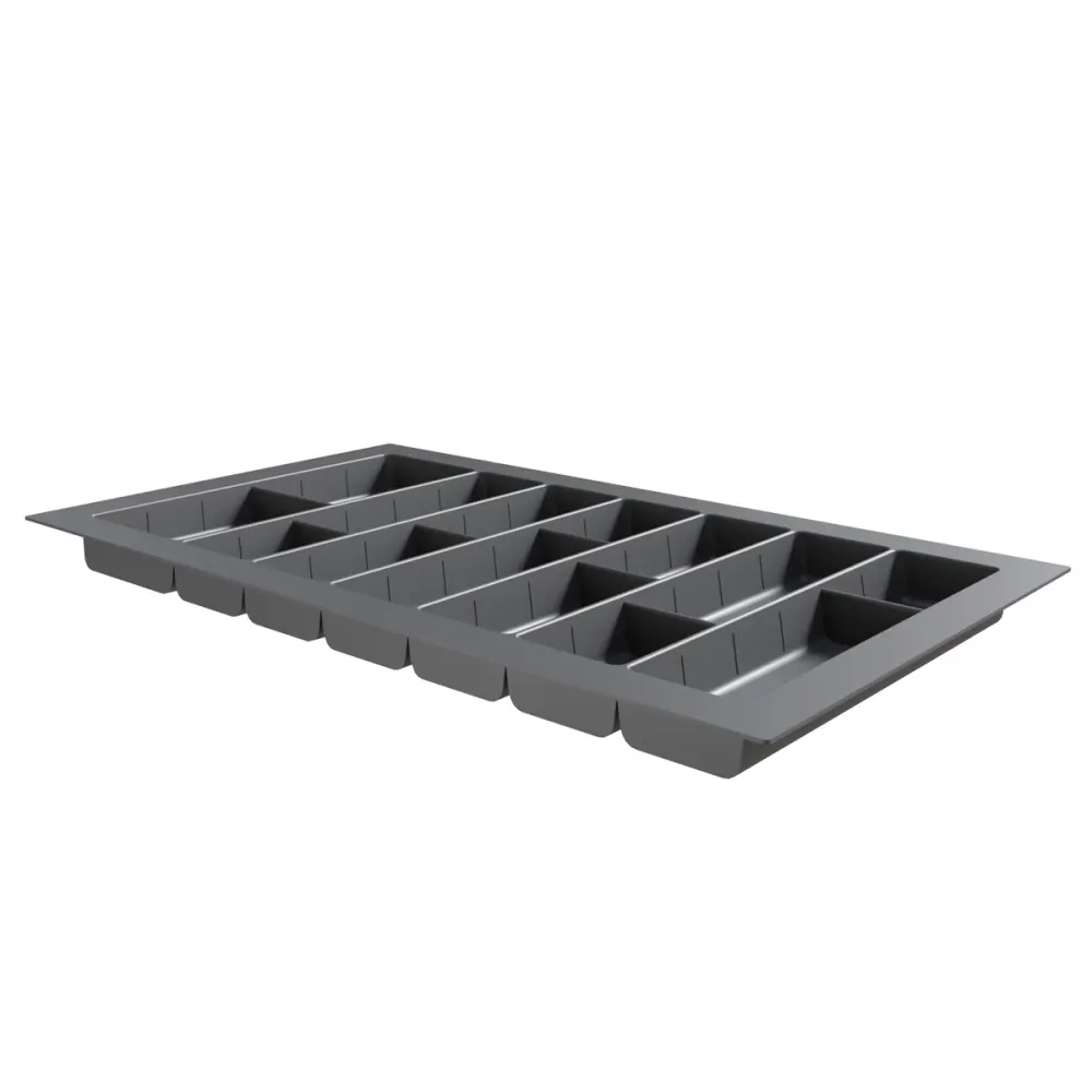 Cubiertero organizador plástico gris serie A2 830X480X50 mm Bonuit