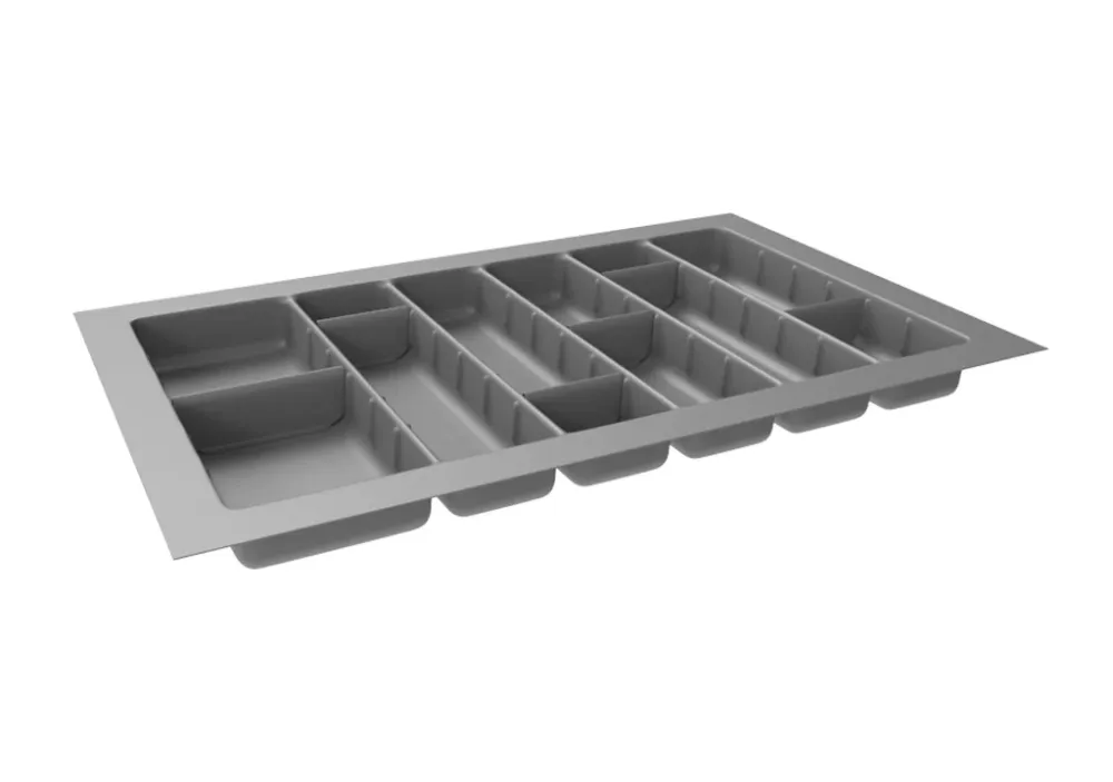 Cubiertero organizador plástico gris serie A2 830X480X50 mm Bonuit