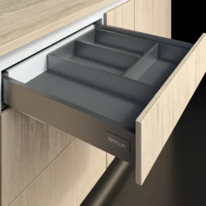 Cubiertero y sistema de separaciones o divisiones en aluminio 450X500 para cajon Bonuit