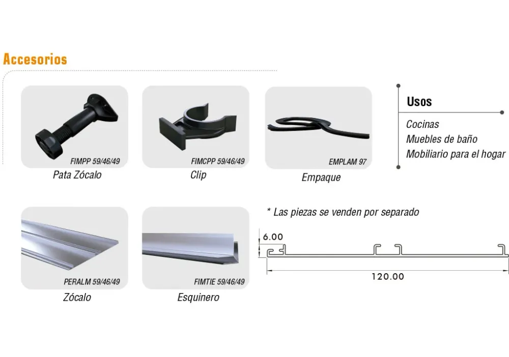 Esquinero escualizable en aluminio para zócalo 100mm Bonuit
