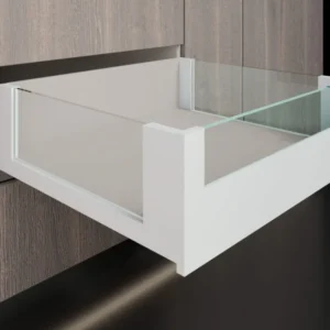 Frontal Bonuit slim box alto con vidrio Blanco