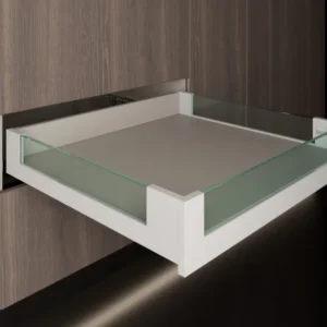 Frontal Bonuit slim box bajo con vidrio Blanco