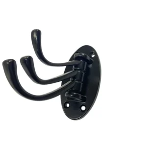 Gancho perchero zamak escualizable triple negro Bonuit
