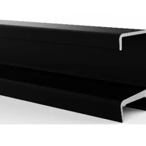 Perfil manija c para tablero 15mm negra Bonuit