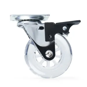 Rodachina. pu transparente con fre. 64 kilos h: 97 mm ø 75 mm Bonuit