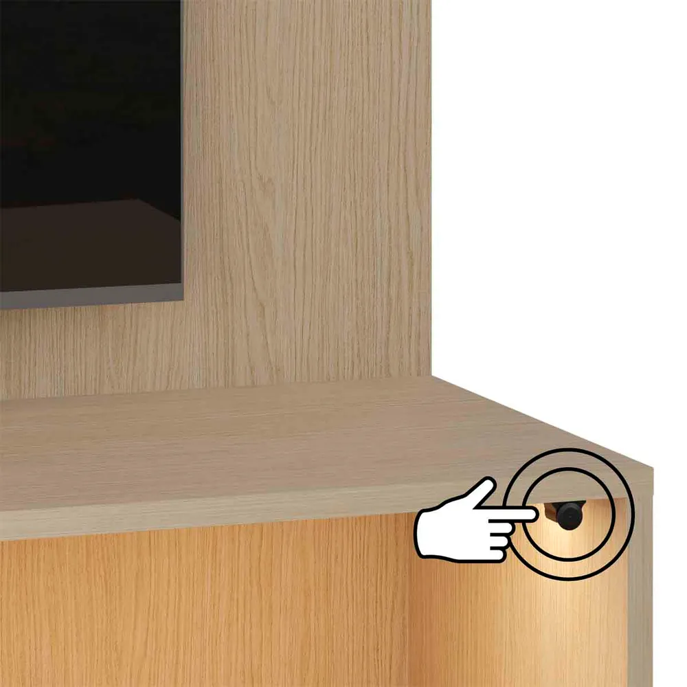 Sensor táctil integrado para fuente, cable blanco o negro Blanco Bonuit