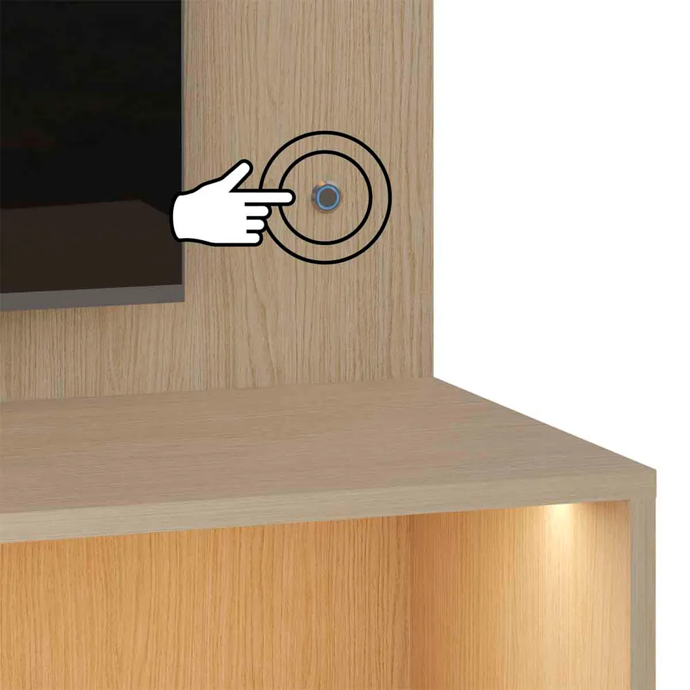 Sensor táctil integrado para fuente, cable blanco o negro Blanco Bonuit