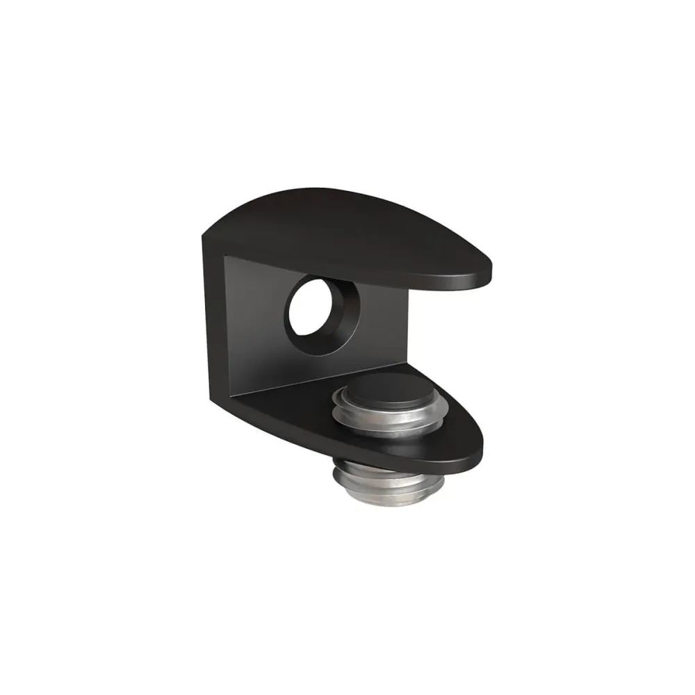 Soporte entrepaño negra vidrio 10 mm Bonuit