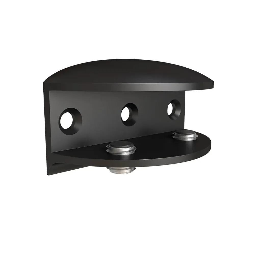 Soporte entrepaño vidrio de 15mm negra Bonuit